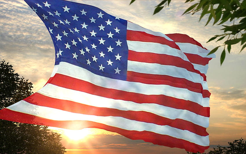 tło flagi, fajny amerykański patriotyzm Tapeta HD