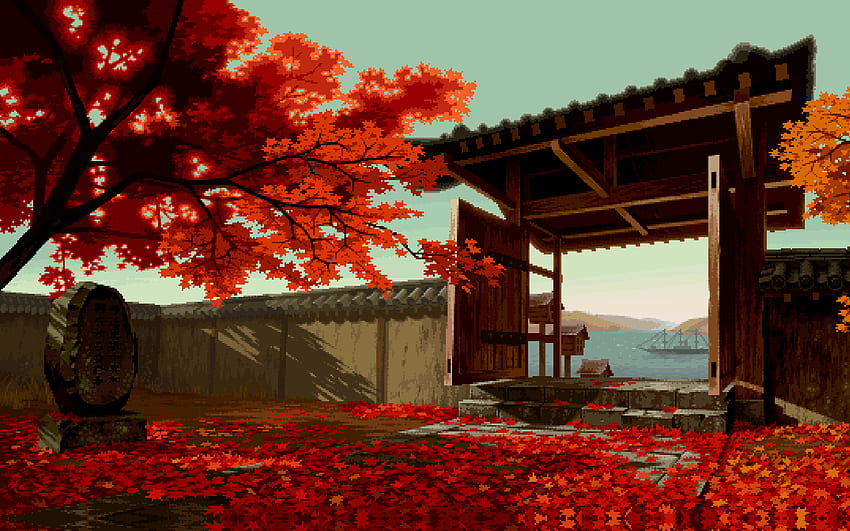 Pixel jardin japonais 1920 × 1200 :, automne japonais Fond d'écran HD