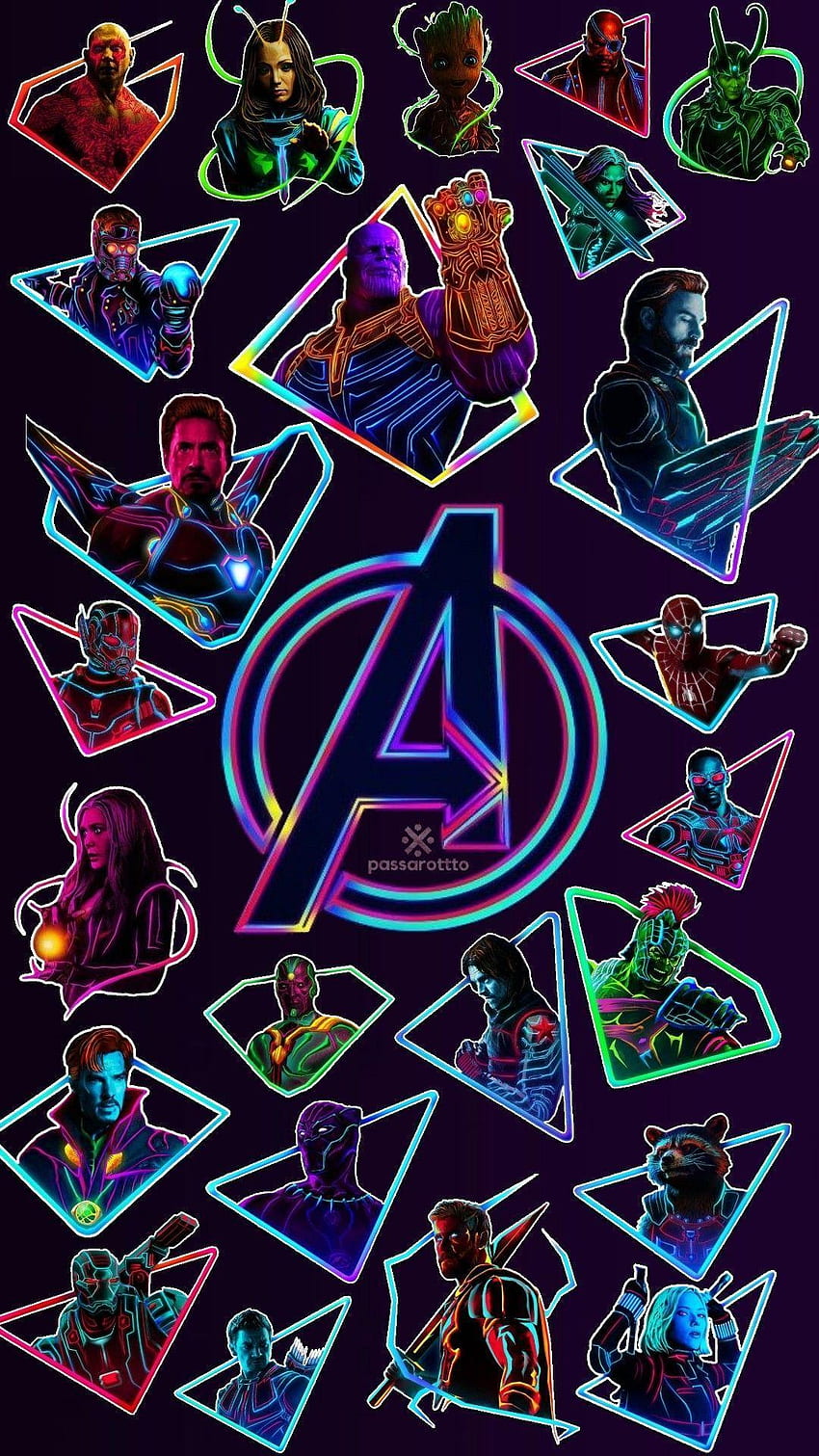 Avengers Infinity War за Android, Marvel Amoled HD тапет за телефон