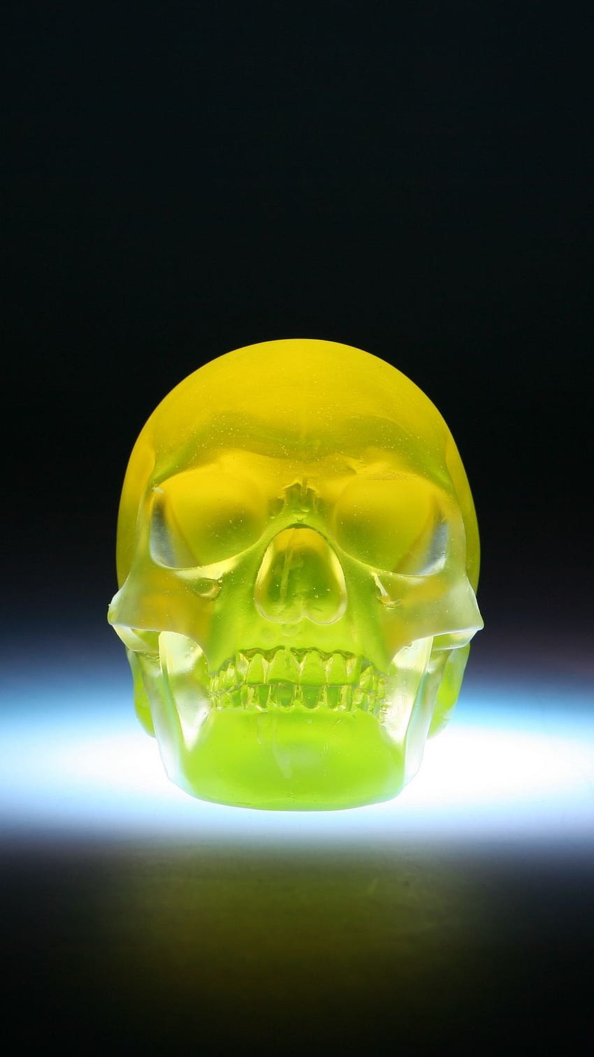 skull, 3D model, yellow iphone 8 HD phone wallpaper