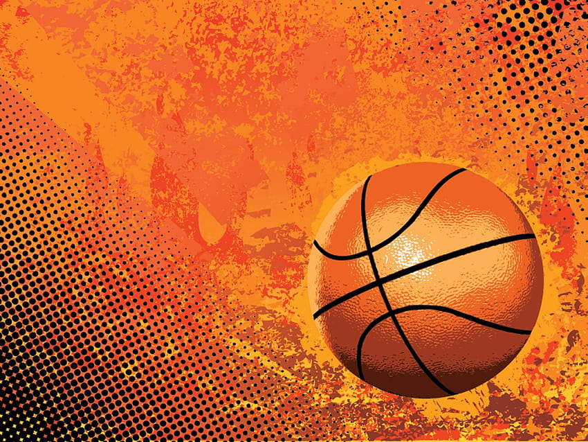 Sport-Hintergrund, Basketball-Muster HD-Hintergrundbild