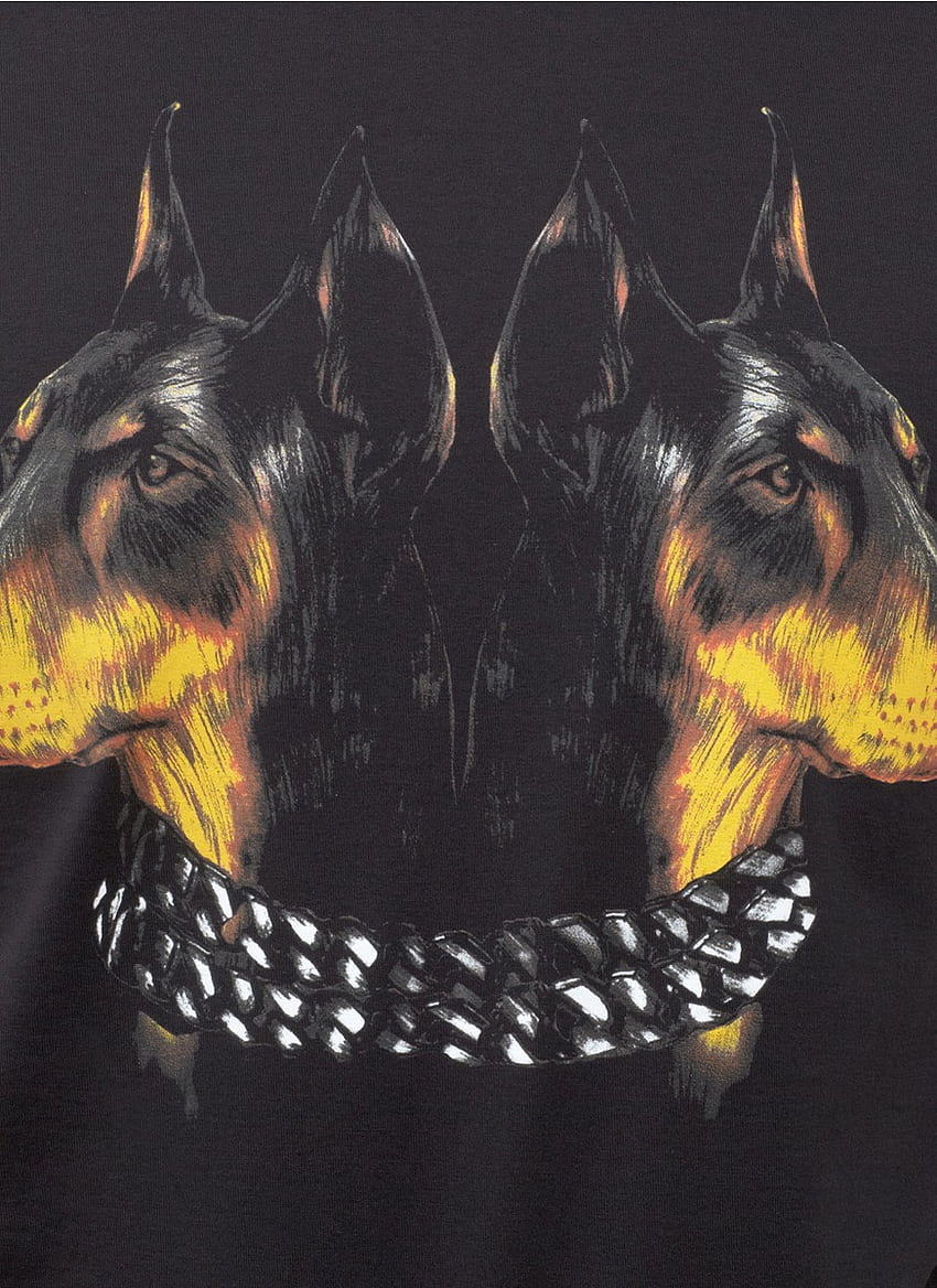 Givenchy Double Doberman Dog Print T Shirt In Black (Gray) For Men Lyst, Angry Doberman HD phone wallpaper