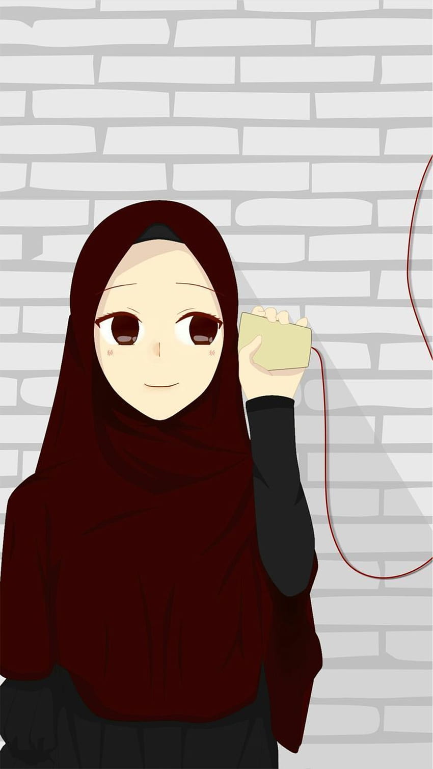 Islamic Art and Quotes — Animation of Smiling Anime Muslimah From the...