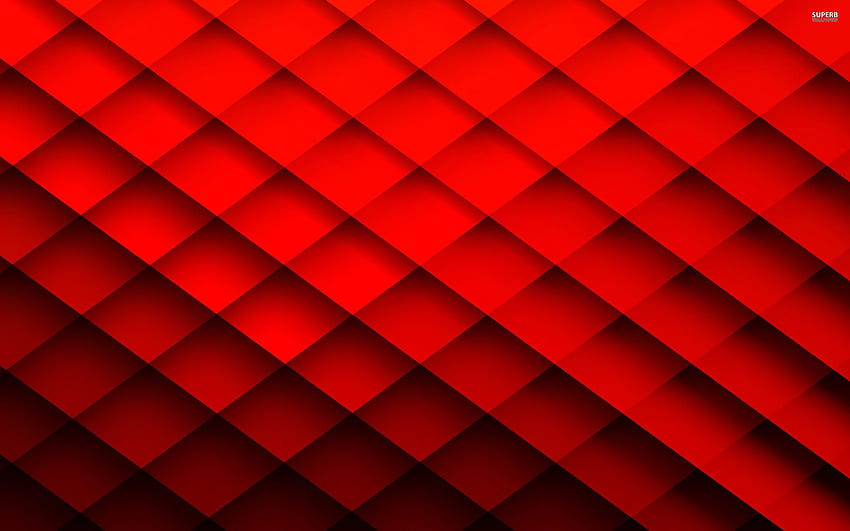 正方形の赤の抽象 28444、3D 赤の抽象 高画質の壁紙