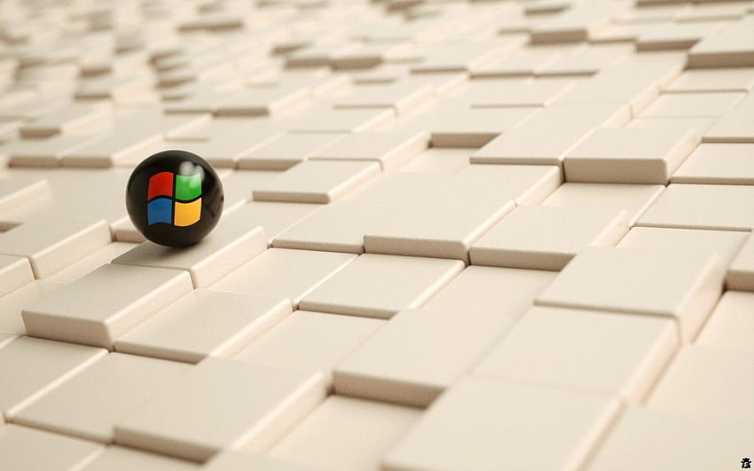 windows logo surface cubes - - 3D Models. stock HD wallpaper