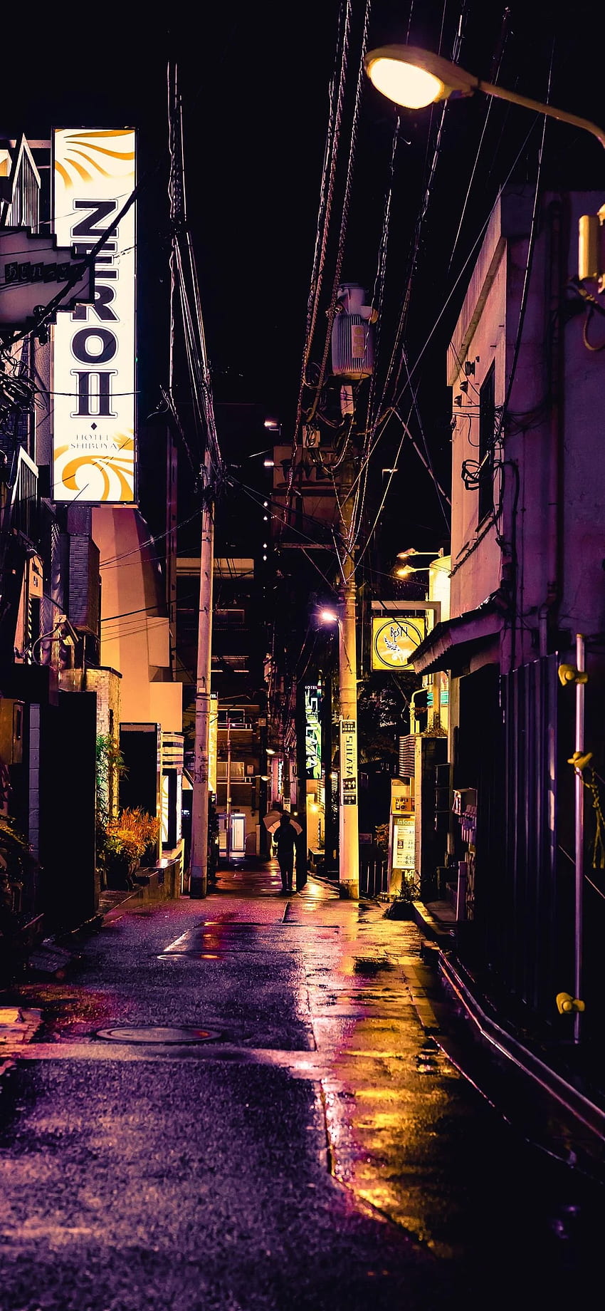Street, city, alley, night, lights, Japan iPhone, Tokyo Street Night HD ...