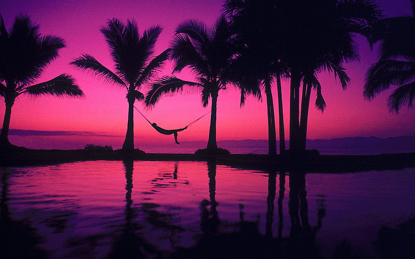 Stunning Purple Beach 10794, Pink Tropical Beach HD wallpaper