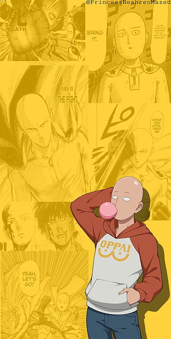 Saitama, aesthetic, anime, iphone, one punch man, HD phone