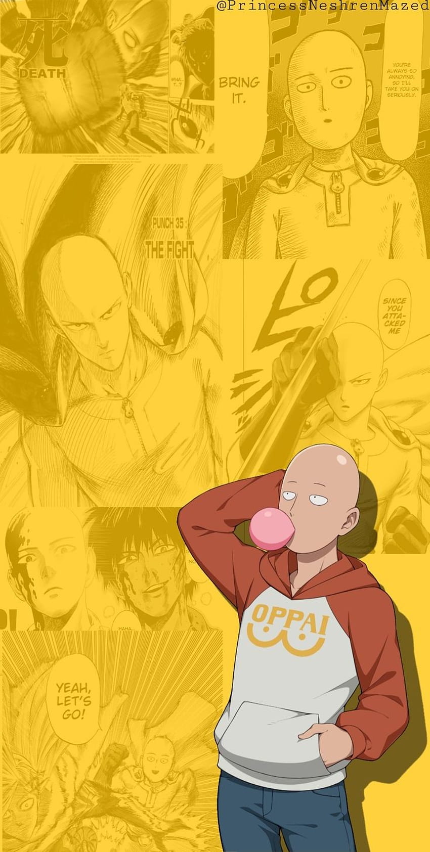One punch man saitama, Anime wallpaper ponsel HD