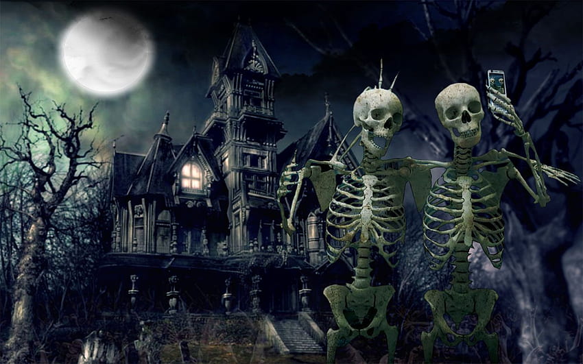 Истинска обитавана от духове къща – зловещо в предградията, къща на ужасите HD тапет