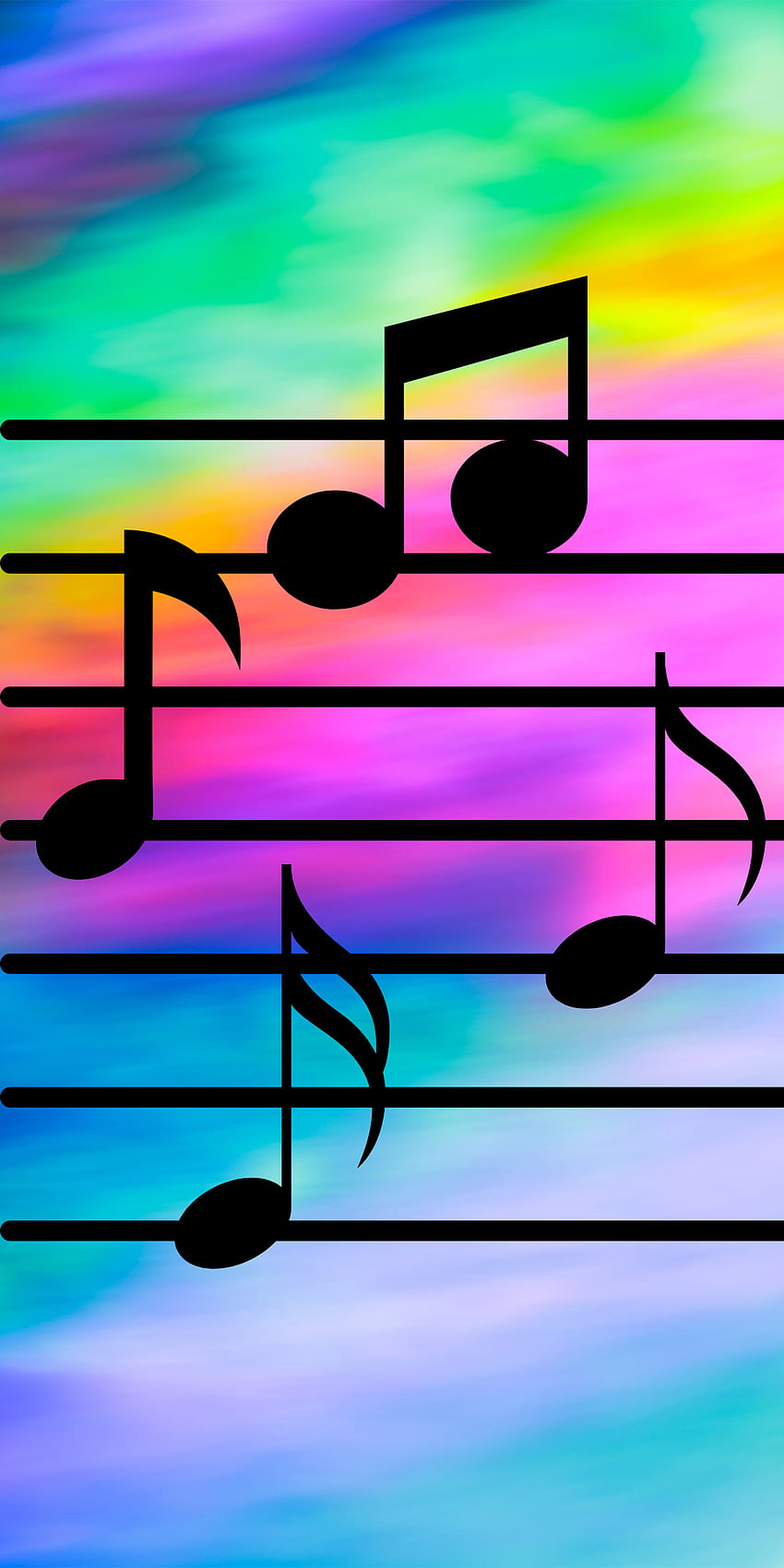 Colorful Musical Notes With Background RoyaltyFree Stock Image   Storyblocks