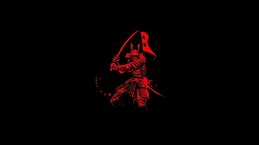 Samurai Nero, Anime Samurai Oscuro Sfondo HD