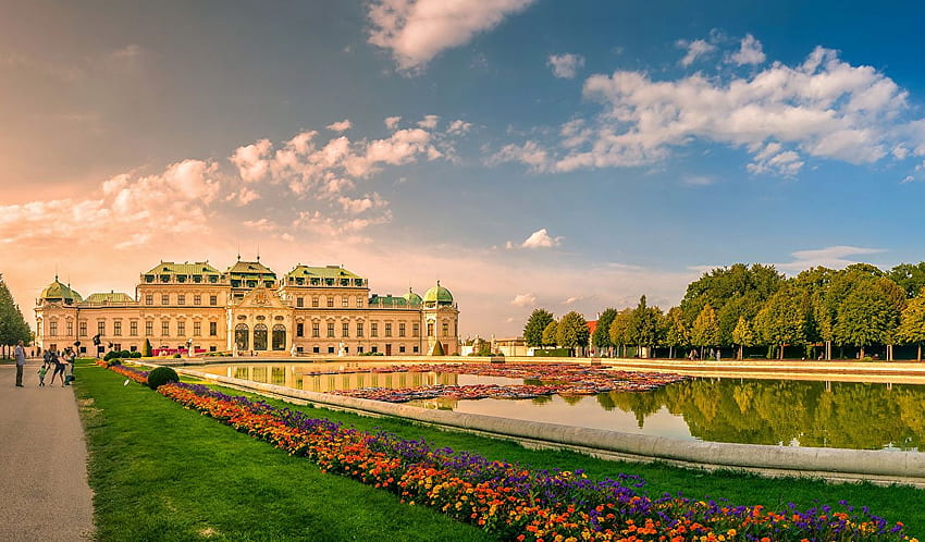 Palácio de Viena Áustria Schloss Belvedere papel de parede HD
