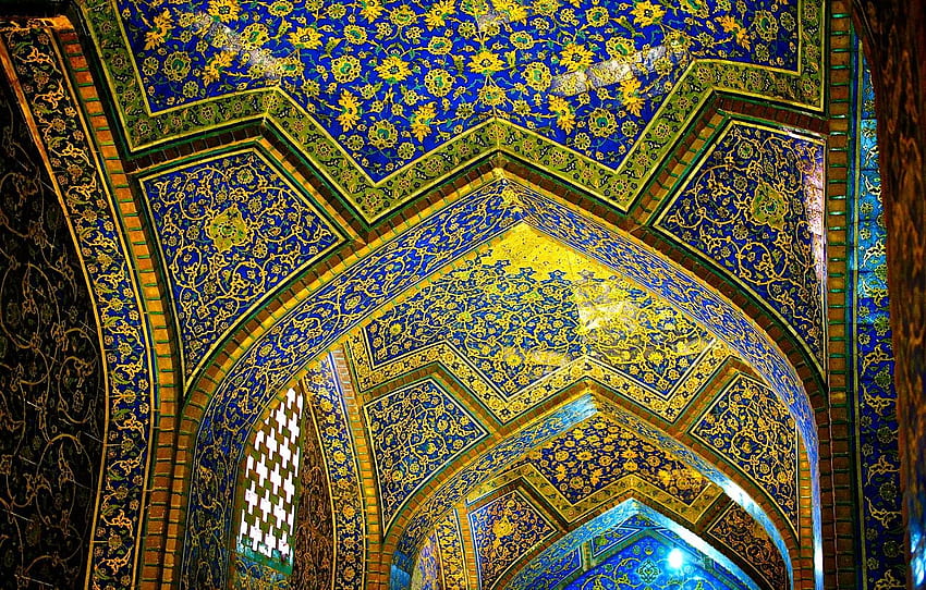 desen, boya, mimari, İran, İsfahan, İmam, İsfahan HD duvar kağıdı
