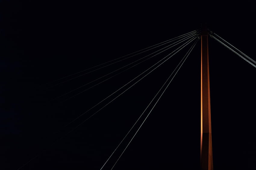 Dunkel, Minimalismus, Brücke, Hintergrundbeleuchtung, Beleuchtung, Unterstützung HD-Hintergrundbild