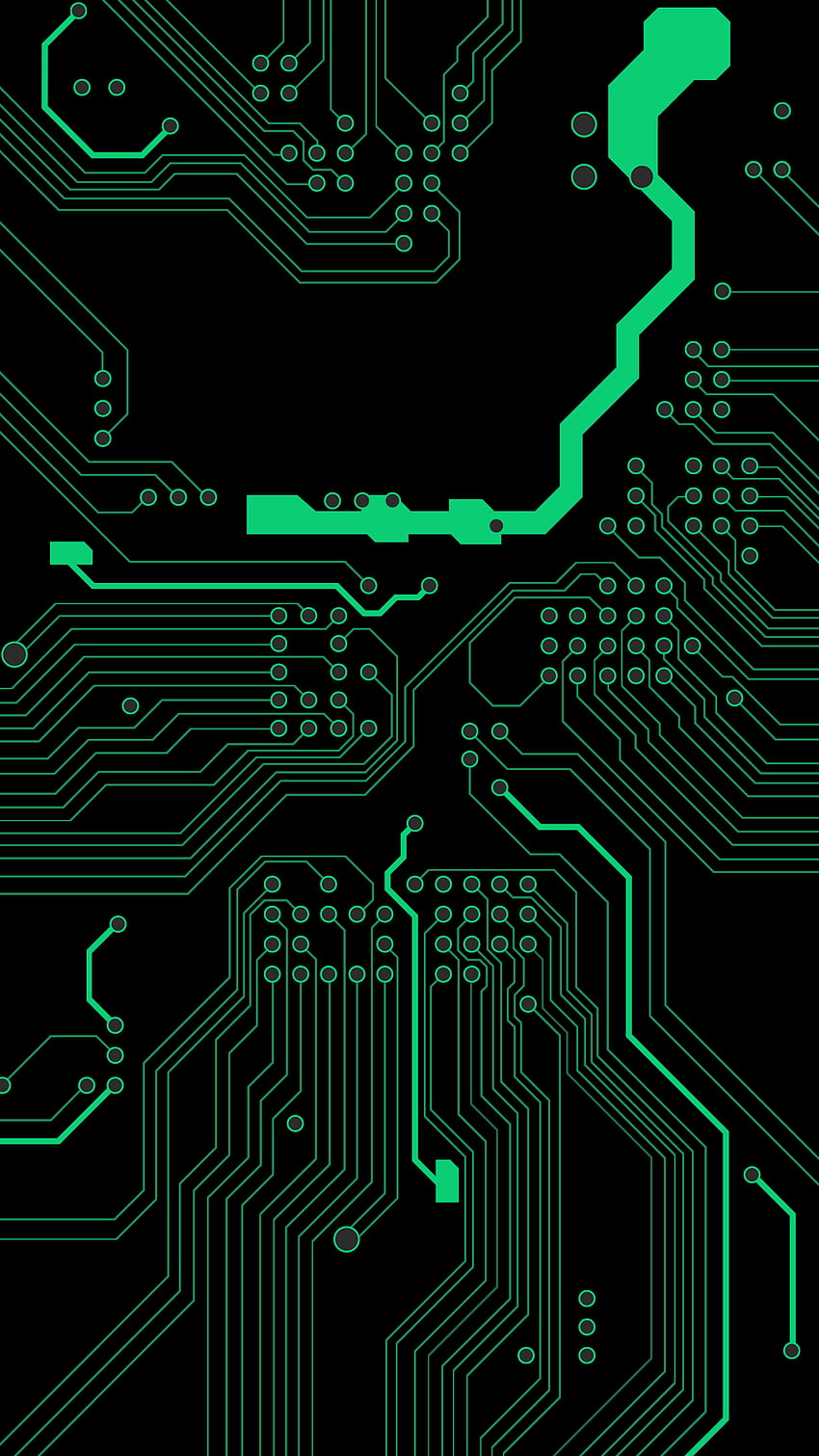Green Circuit Board By Rainman253 Galaxy S10 Hole Punch , Circuit Board Phone HD phone wallpaper