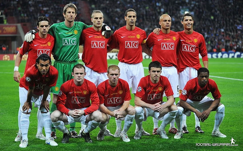 Manchester United. Meister von Manchester United, Champions League von Manchester United, Mannschaft von Manchester United, Manchester United 2008 HD-Hintergrundbild
