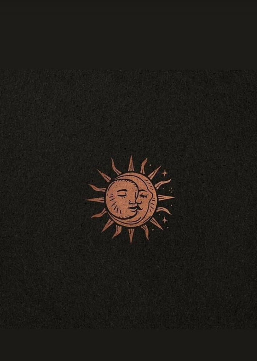 Sun and moon, symbol, art HD phone wallpaper