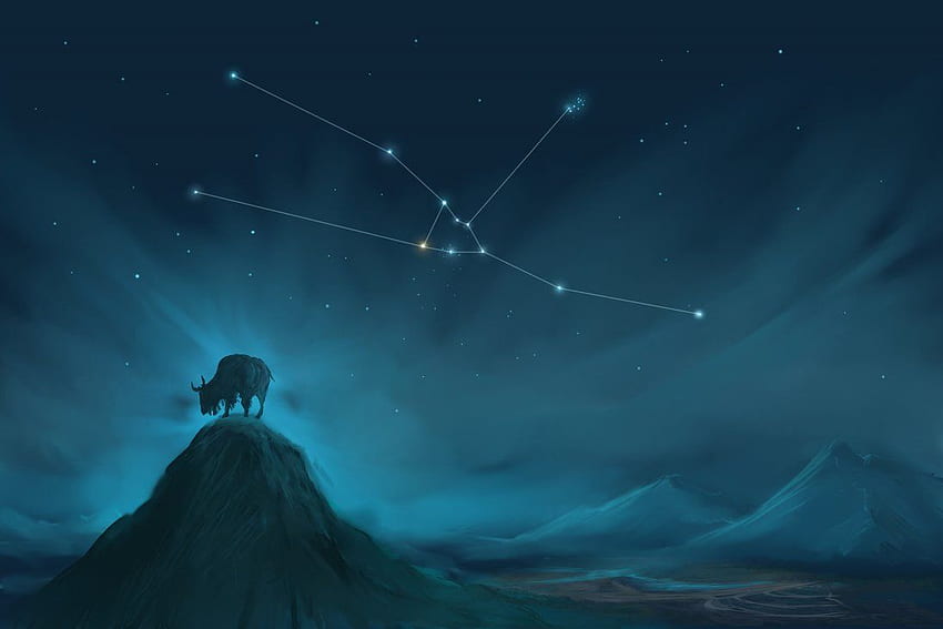 Pittura della costellazione del Toro (set zodiacale). Costellazione del Toro, Toro, costellazioni Sfondo HD