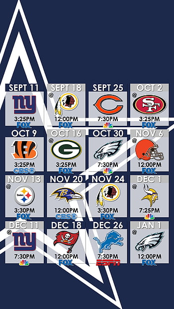 Get your 2021 Dallas Cowboys schedule wallpaper (including player-specific  ones) right here - Blogging The Boys