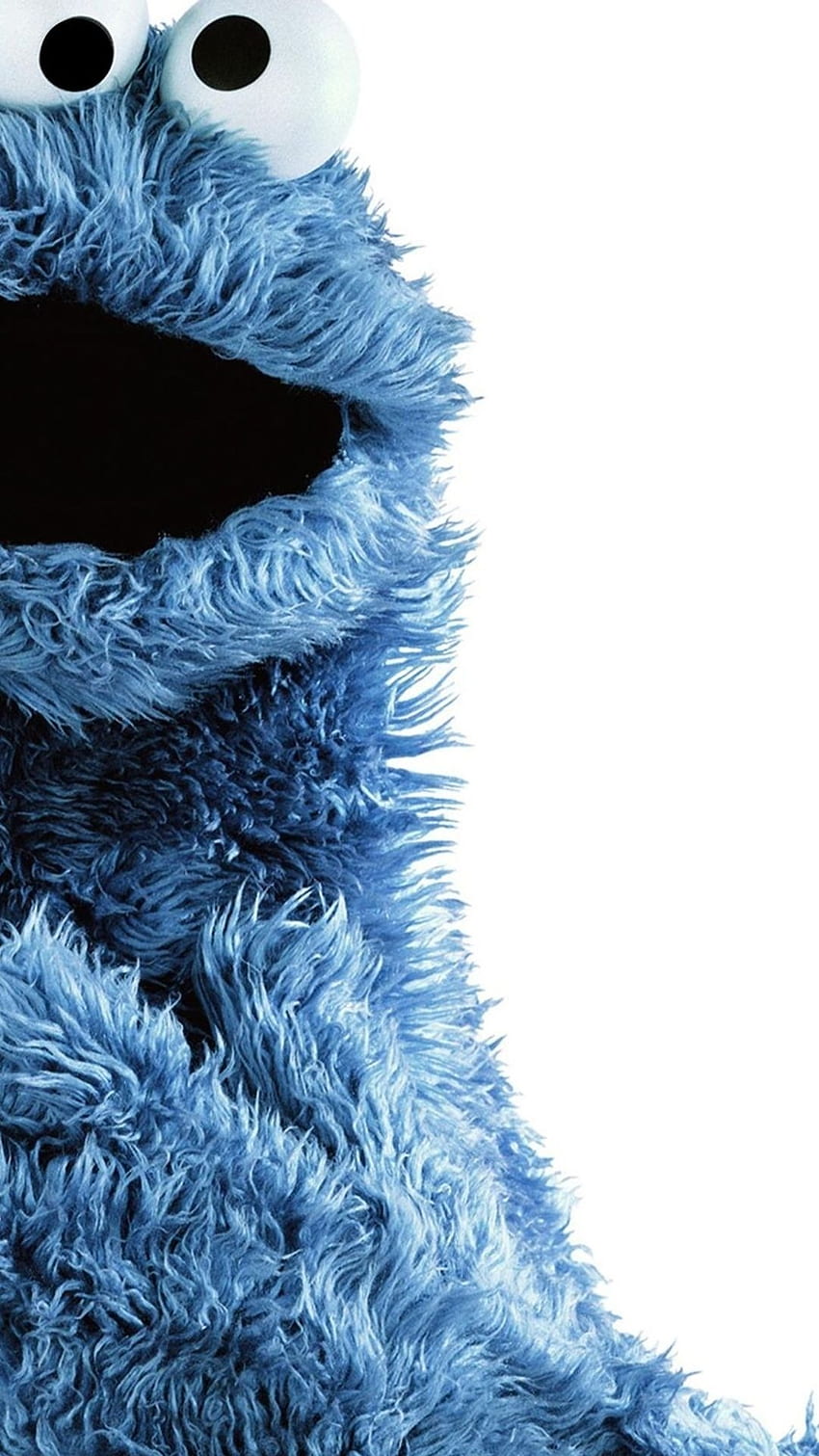 Punch Hole, Cookie Monster, Blue Muppet HD phone wallpaper