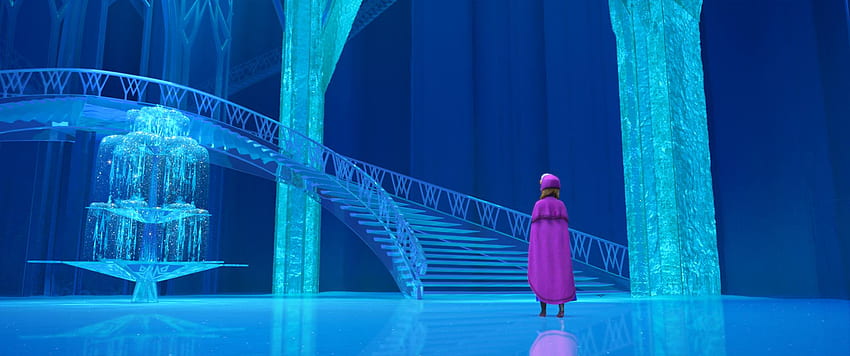 Nouveau spectacle 'Frozen' du palais de glace d'Elsa, d'Arendelle et plus, du château de glace Fond d'écran HD