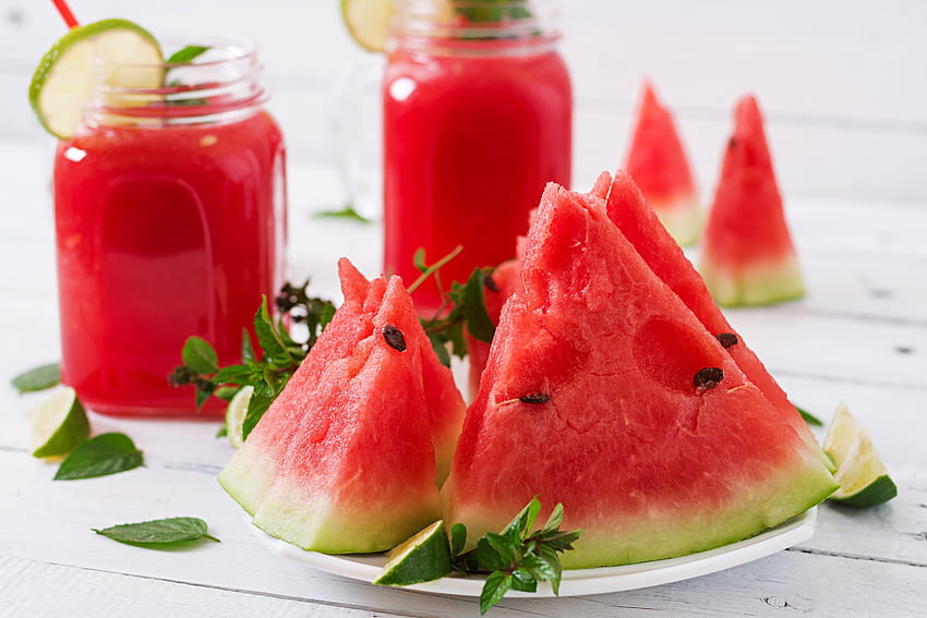 Summer, watermelon slices HD wallpaper