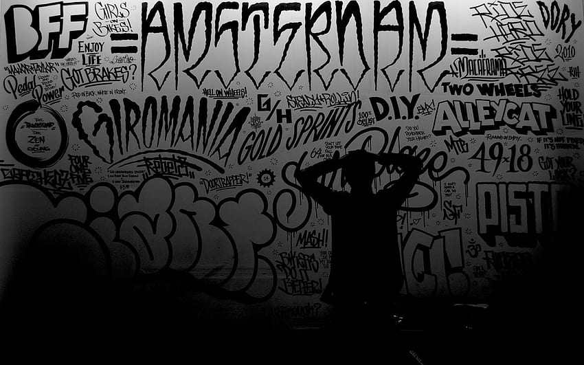 Müthiş Graffiti Arka Plan Kimliği - Graffiti Siyah Beyaz HD duvar kağıdı
