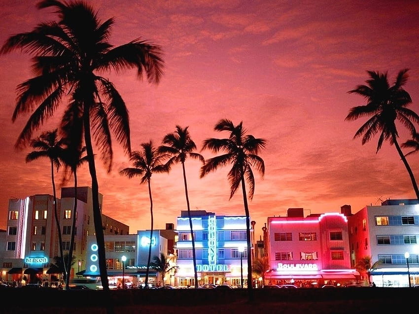 Ocean Drive, Miami Beach par Florida365. South Beach Miami, Sud Fond d'écran HD