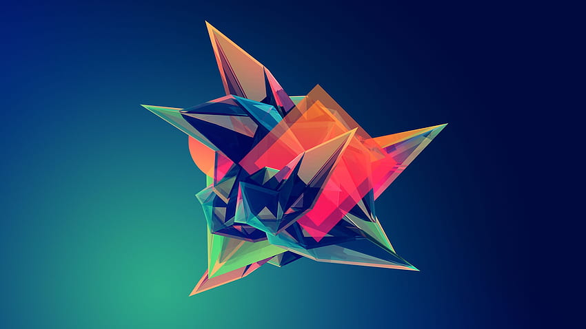 Digitale Kunst mit Gradientengeometrie Justin Maller Facetten - Auflösung:, Gradient Geometric HD-Hintergrundbild