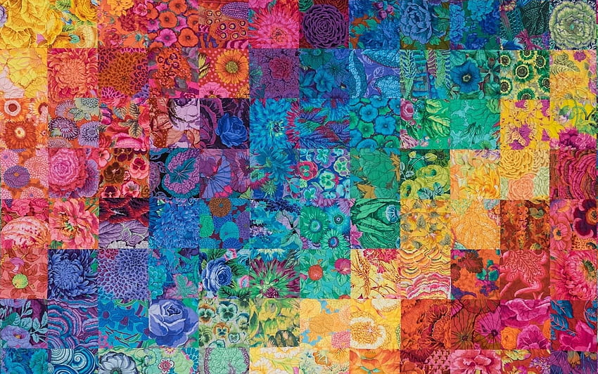 Quilt Pattern, colors, squares, quilt, pattern HD wallpaper