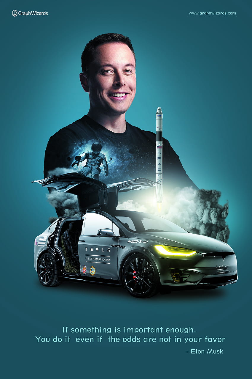 Manifesto di Elon Musk. Elon Musk Tesla, citazioni di Elon Musk Sfondo del telefono HD