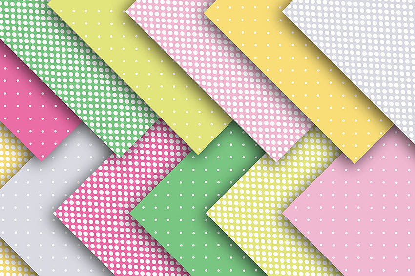 Pastel Polka Dots Set Digital Papers, Scrapbook Paper, Decoupage, Part By colorfulcreationsgr papel de parede HD