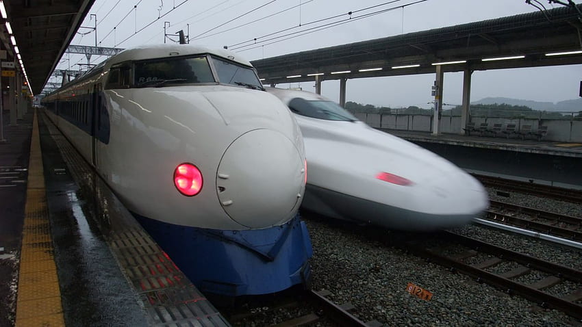 Trains railroad tracks vehicles Shinkansen HD wallpaper