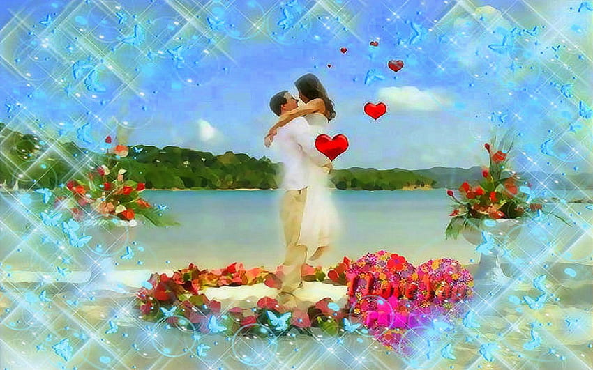 ~embrace Of Love~ Beloved Valentines Emotional Beaches Sparkles Relationships Hugs