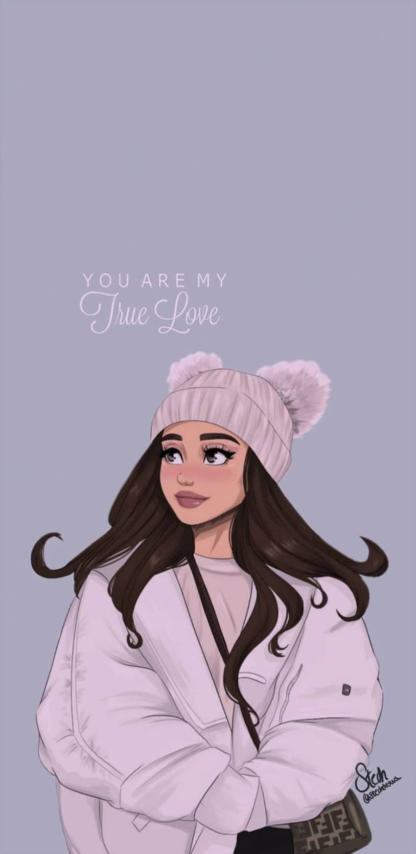 Ariana Grande, Ariana Grande-Karikatur HD-Handy-Hintergrundbild