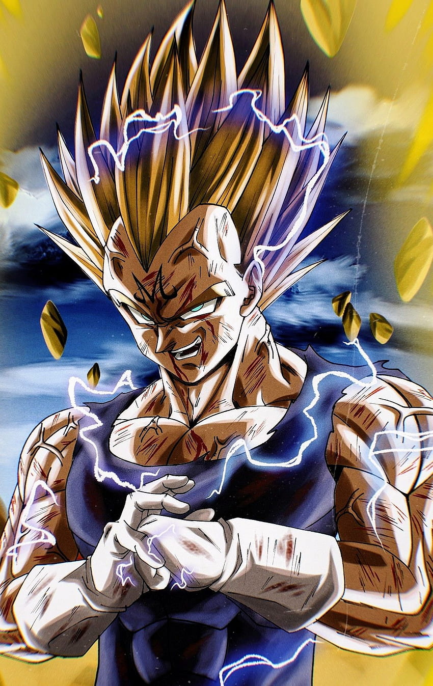 Majin Vegeta di: nickspekter. Opera d'arte super dragon ball, arte dragon ball, anime dragon ball super, Majin Vegeta iPhone Sfondo del telefono HD