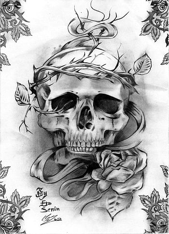 Buy Airbrush Tattoo Stencil Set 60 Book of 20 Skull Templates Online at  desertcartINDIA
