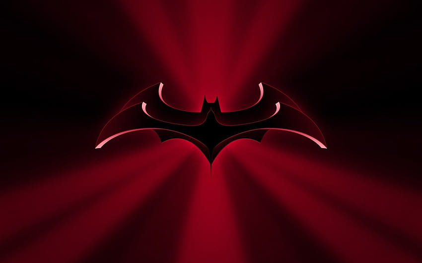 Batman-Logo, rotes Batman-Logo HD-Hintergrundbild