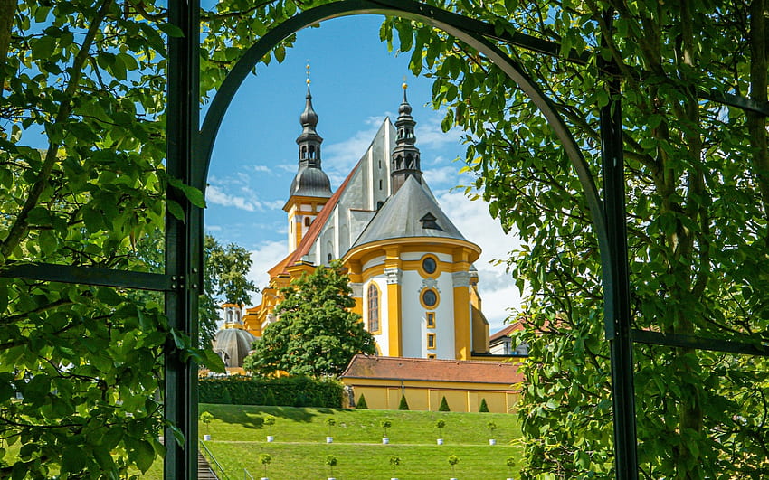 Neuzelle Abbey, Germany, monastery, Germany, church, gate HD wallpaper