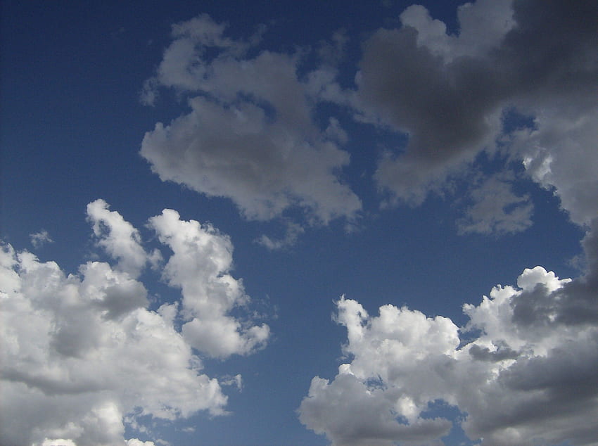 Gökyüzü: Sakinleştirici Yatıştırıcı Sakin Mavi Bulutlar Üçlü Rubik Bulut Manzarası Gökyüzü HD duvar kağıdı