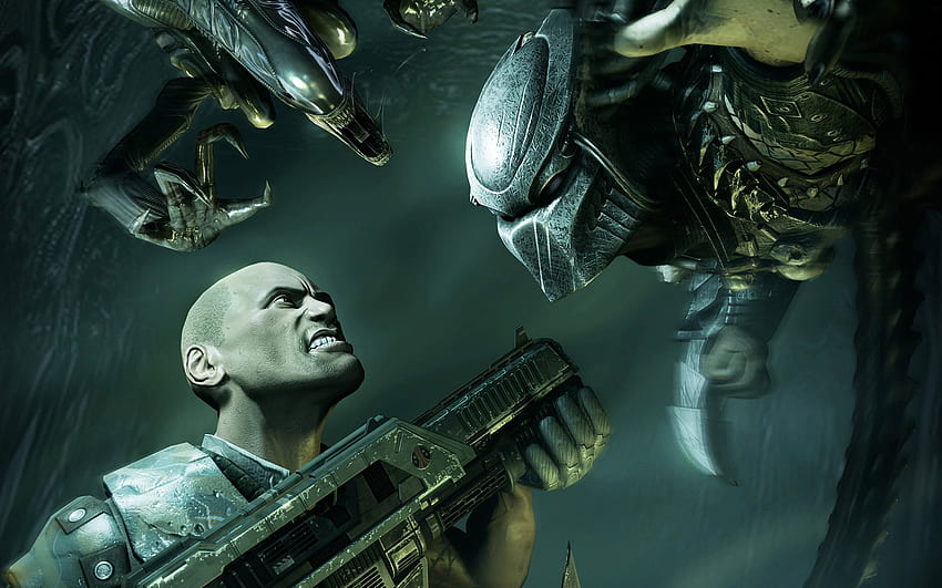aliens, Vs, , Predator, Games, Sci fi, Alien, Weapons / and Mobile Background, Predator PC HD wallpaper