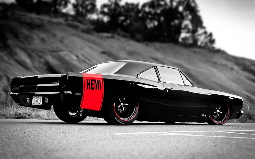 Hot Rod and Background, Old Dodge Muscle Cars HD wallpaper