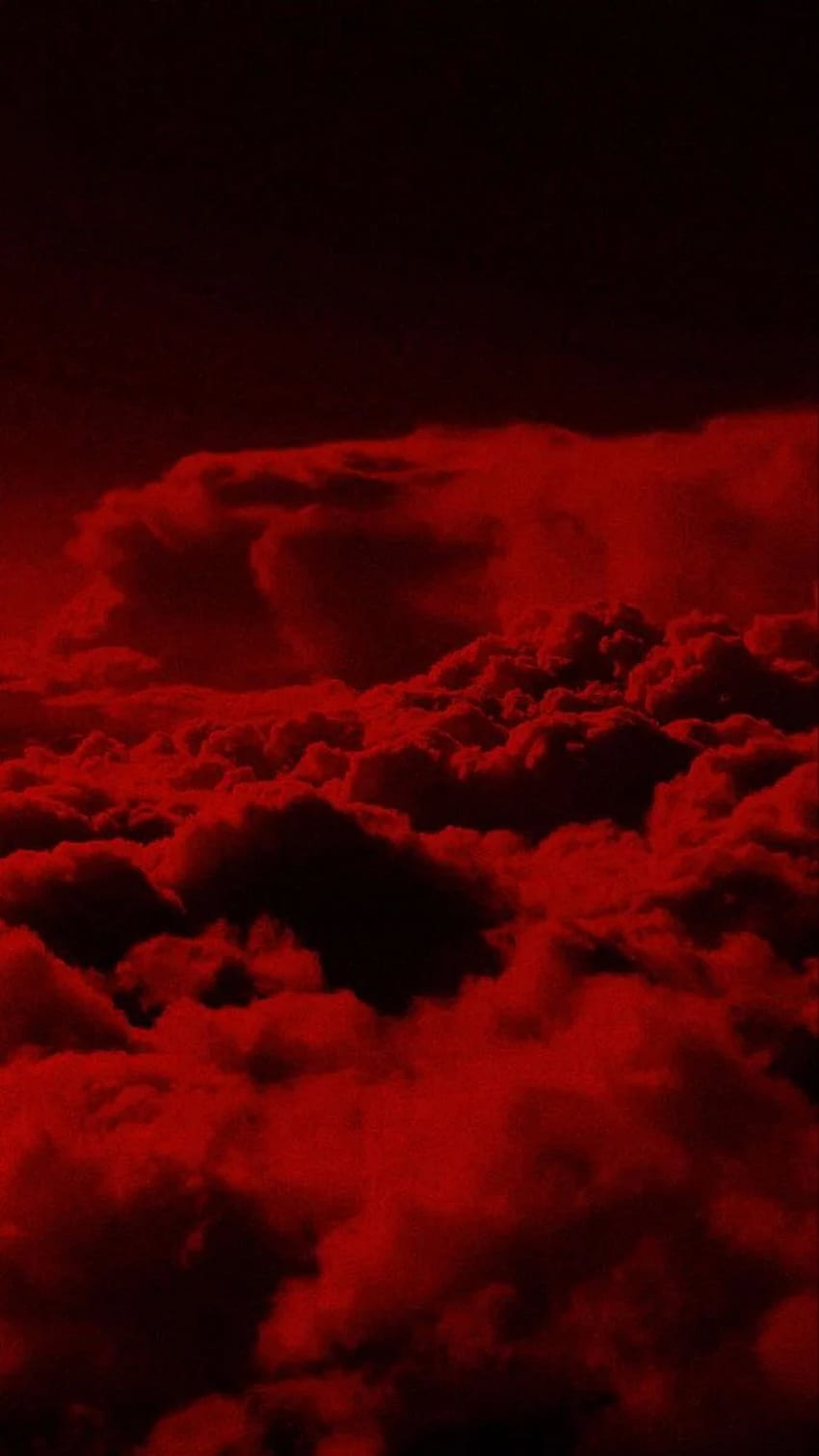 붉은 구름 미학. 레드와 블랙, 레드 미학, 다크 레드 HD 전화 배경 화면