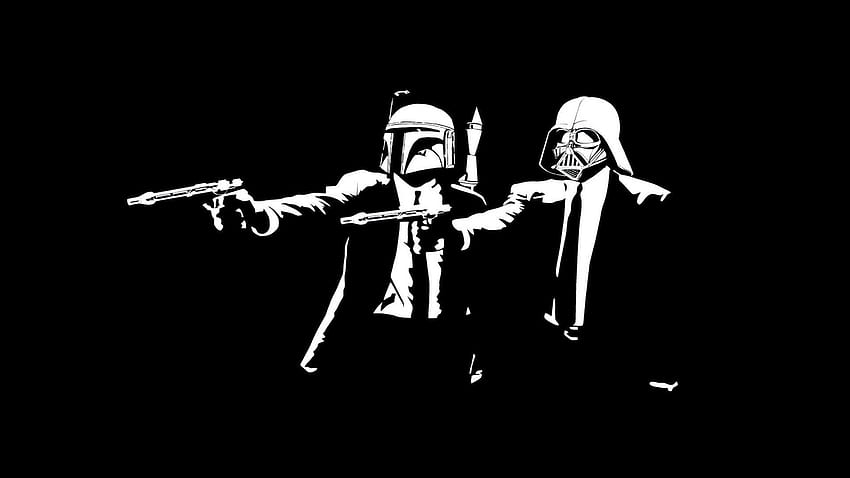 Pulp Fiction, Darth Vader, Boba Fett, Mix up, Darth Vader Cartoon HD wallpaper