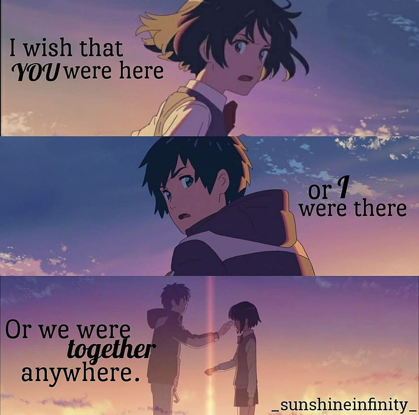 Ren Shadow on Kimi No Na Wa. Anime love quotes, Anime quotes inspirational, Anime  quotes HD wallpaper | Pxfuel