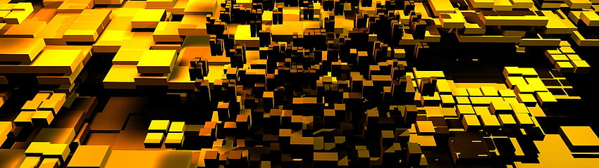 노란 벽돌, 퍼즐, 7680x2160 HD 월페이퍼