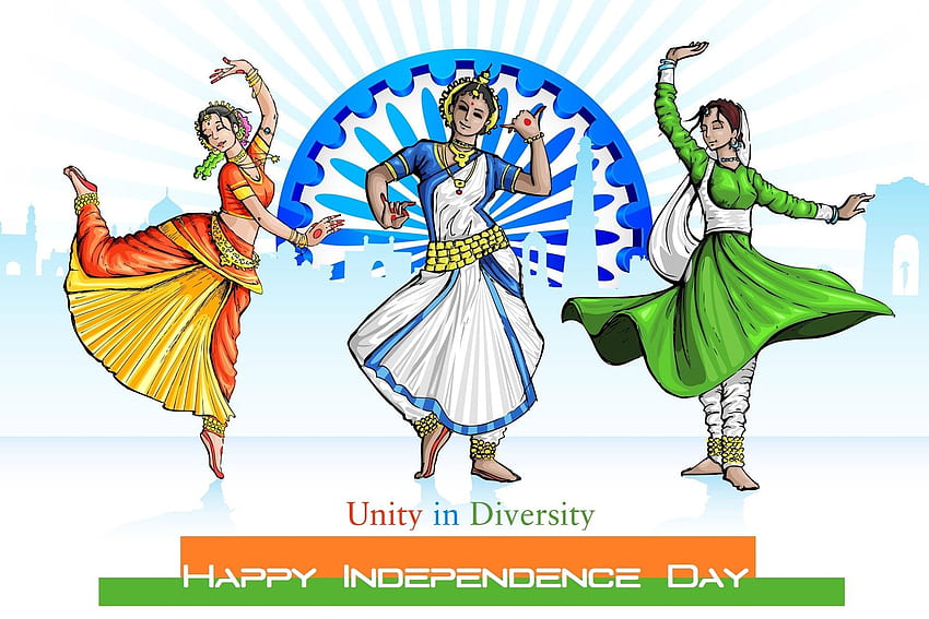 Festa dell'Indipendenza dell'India 2016 . India nel 2019, Danza indiana Sfondo HD