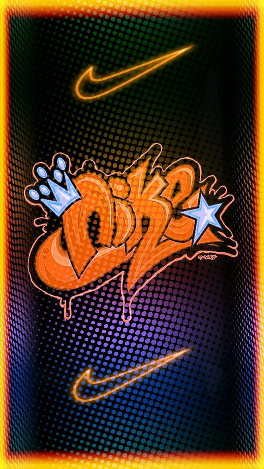 Grafite logotipo da Nike Papel de parede de celular HD
