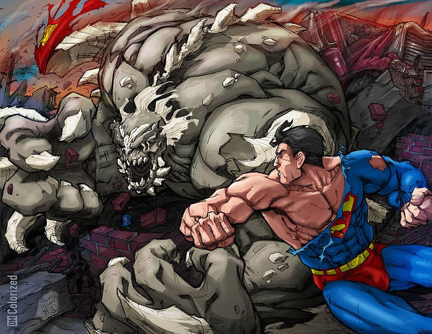 Superman contra el día del juicio final en fondo de pantalla